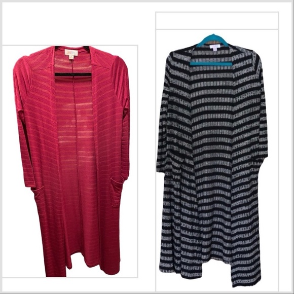 LuLaRoe Sweaters - Two Lularoe Rib-Knit Cardigan Dusters XS